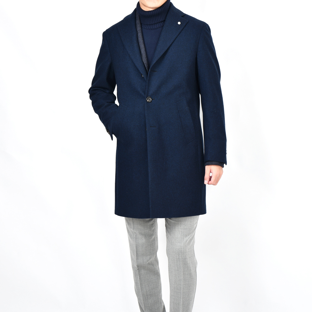 Luigi Bianchi Mantova チェスターコート Loro Piana GREEN STORM