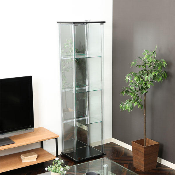 よろずやマルシェ本店 | 不二貿易 ガラスコレクションケース 4段 背面