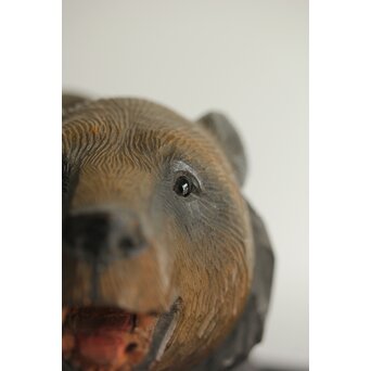 茂木多喜治/北雪 夫婦熊 八雲木彫 X371｜骨董店 のびる 古美術 骨董