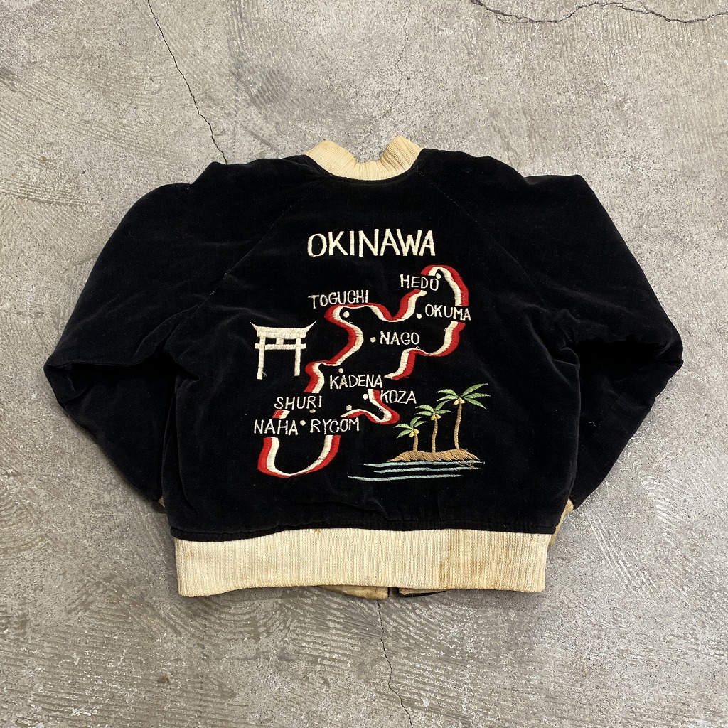 1950'S VINTAGE SOUVENIR JACKET 「KIDS、OKINAWA、別珍」｜SAFARI