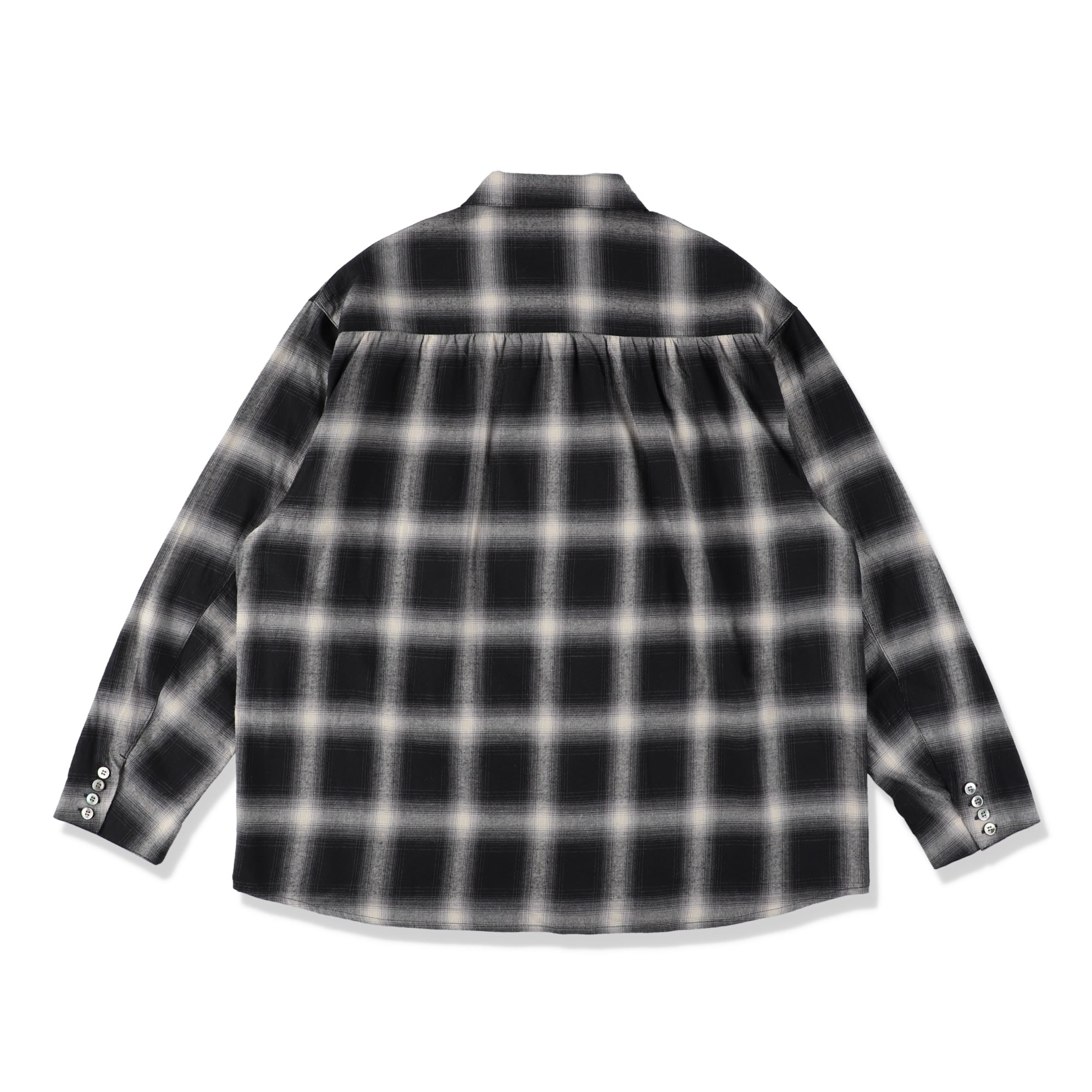 Back Gather Check Shirt – echeveria official store