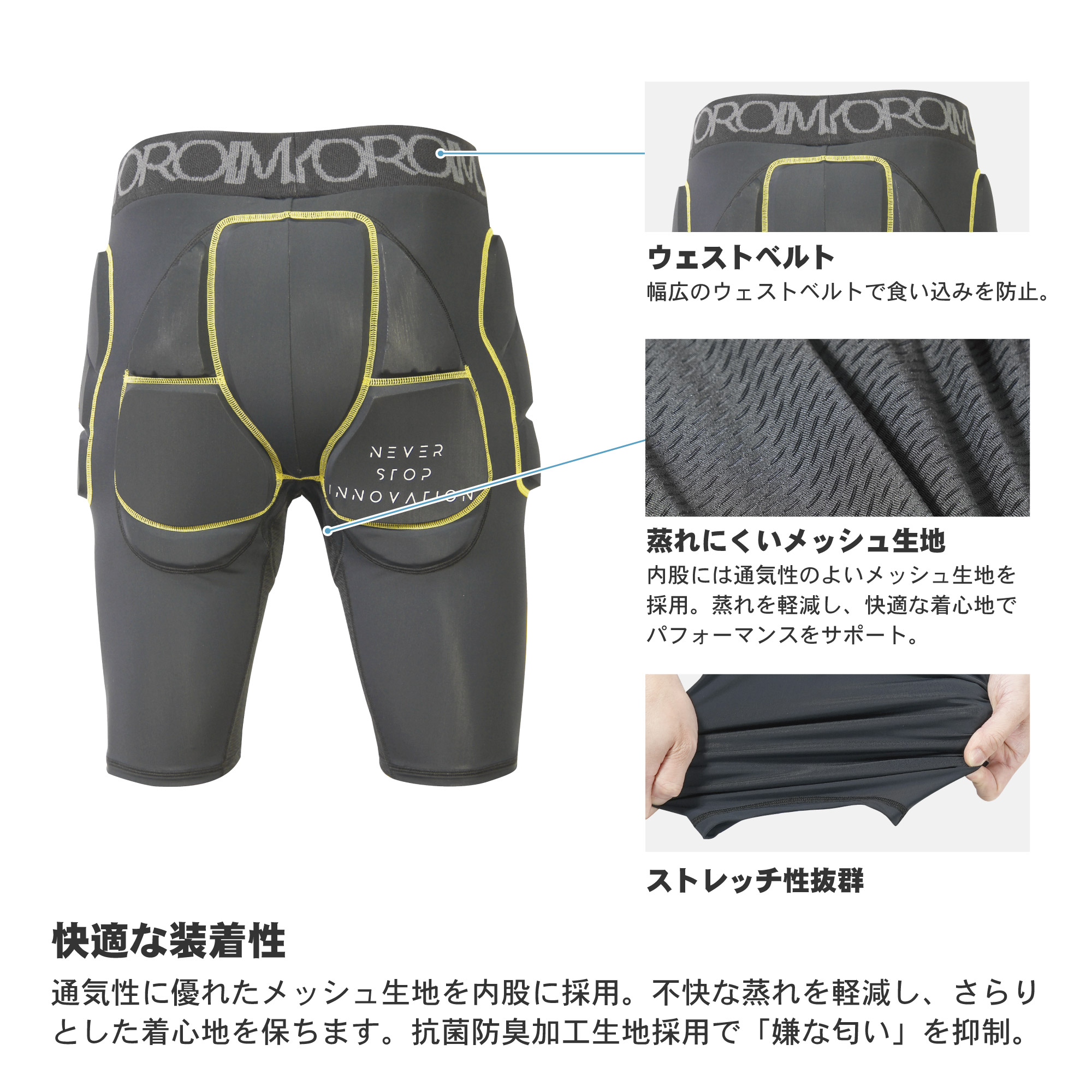 鎧武者(ヨロイムシャ) ヒッププロテクター ショートタイプ ユニ