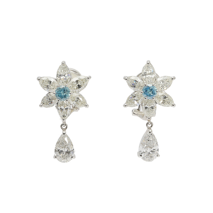 プラチナ900 ダイヤモンド ピアス J210705 | ユキザキセレクトジュエリー