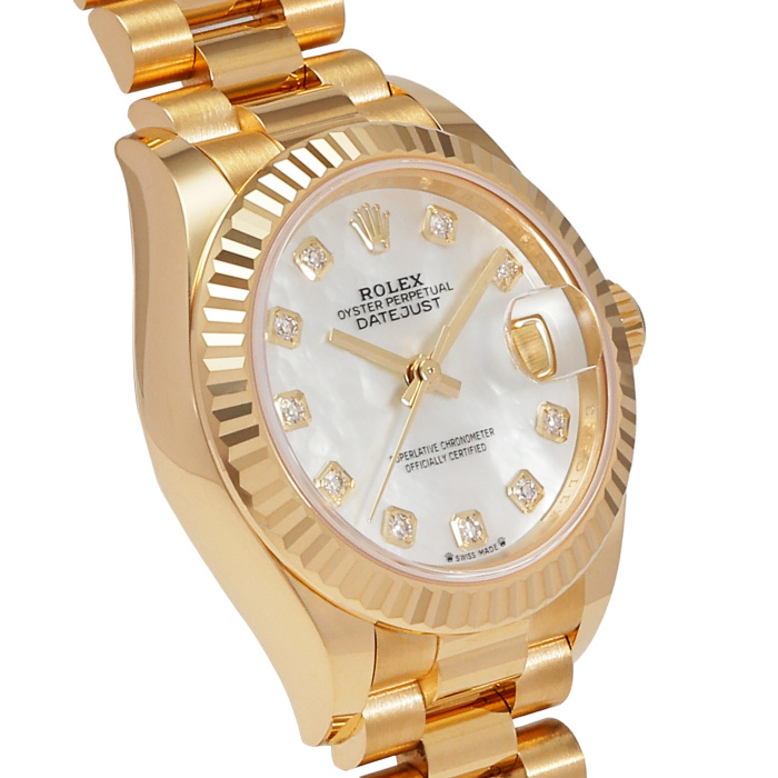 ロレックス デイトジャスト 279178NG.WHSH10PDPR シェル ホワイト/10PD