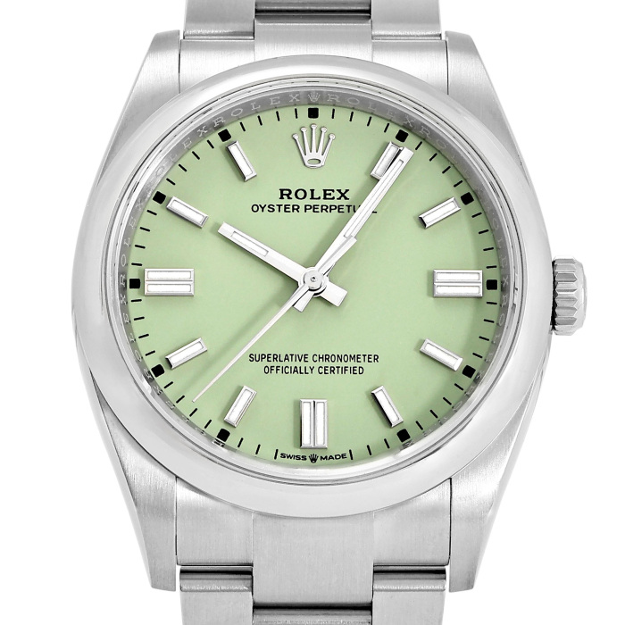 新品] ロレックス オイスターパーペチュアル 126000.PSTBOピスタチオ