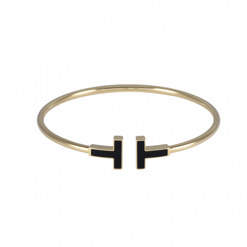 新品] ティファニー ティファニー T ブラック オニキス ワイヤー