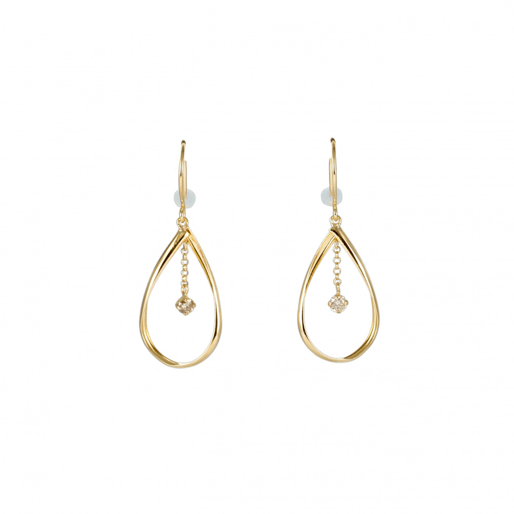 K18イエローゴールド ダイヤモンド ピアス J350387 | ユキザキセレクト