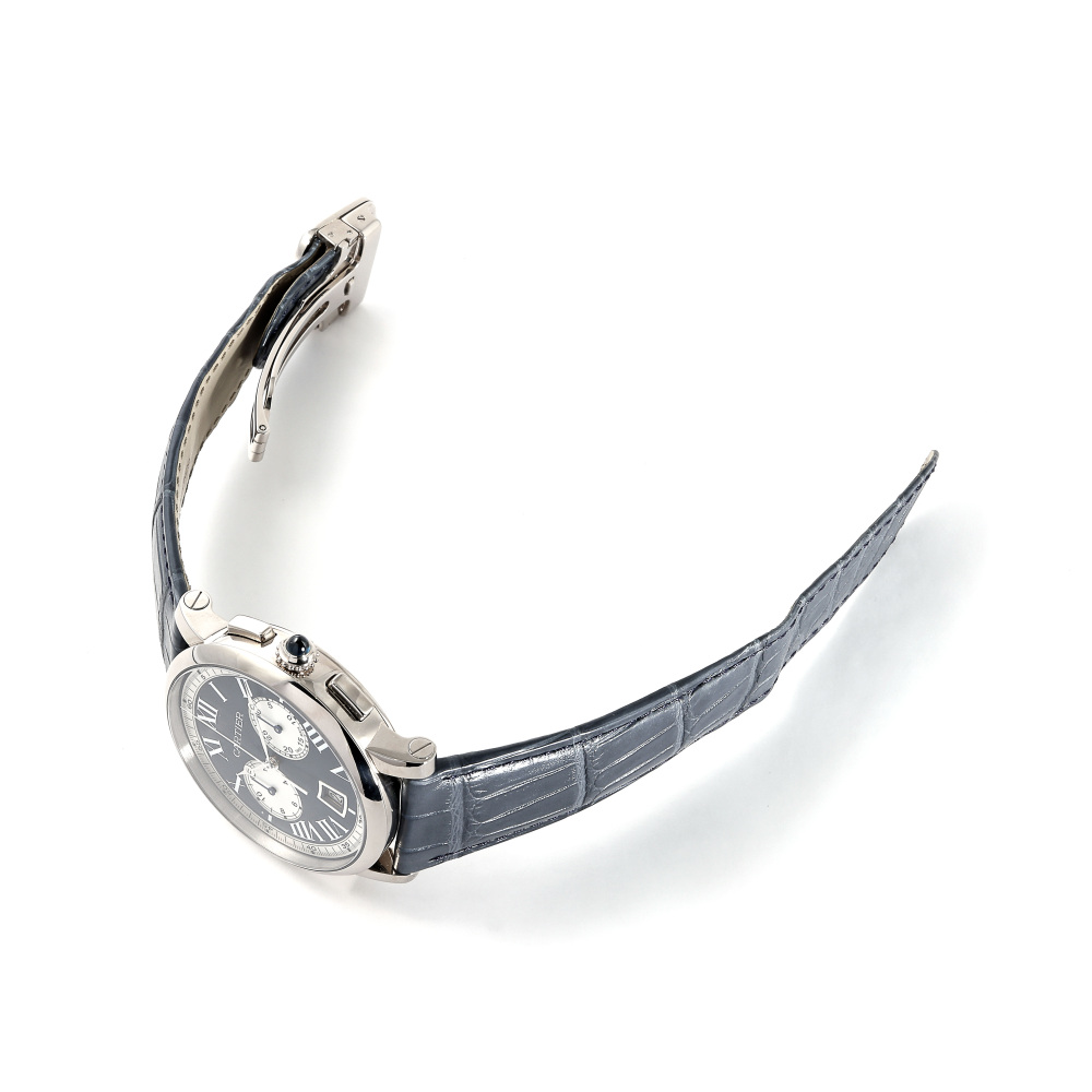 新品] カルティエ ロトンド W1556239 ギョーシェ ブルー/シルバー