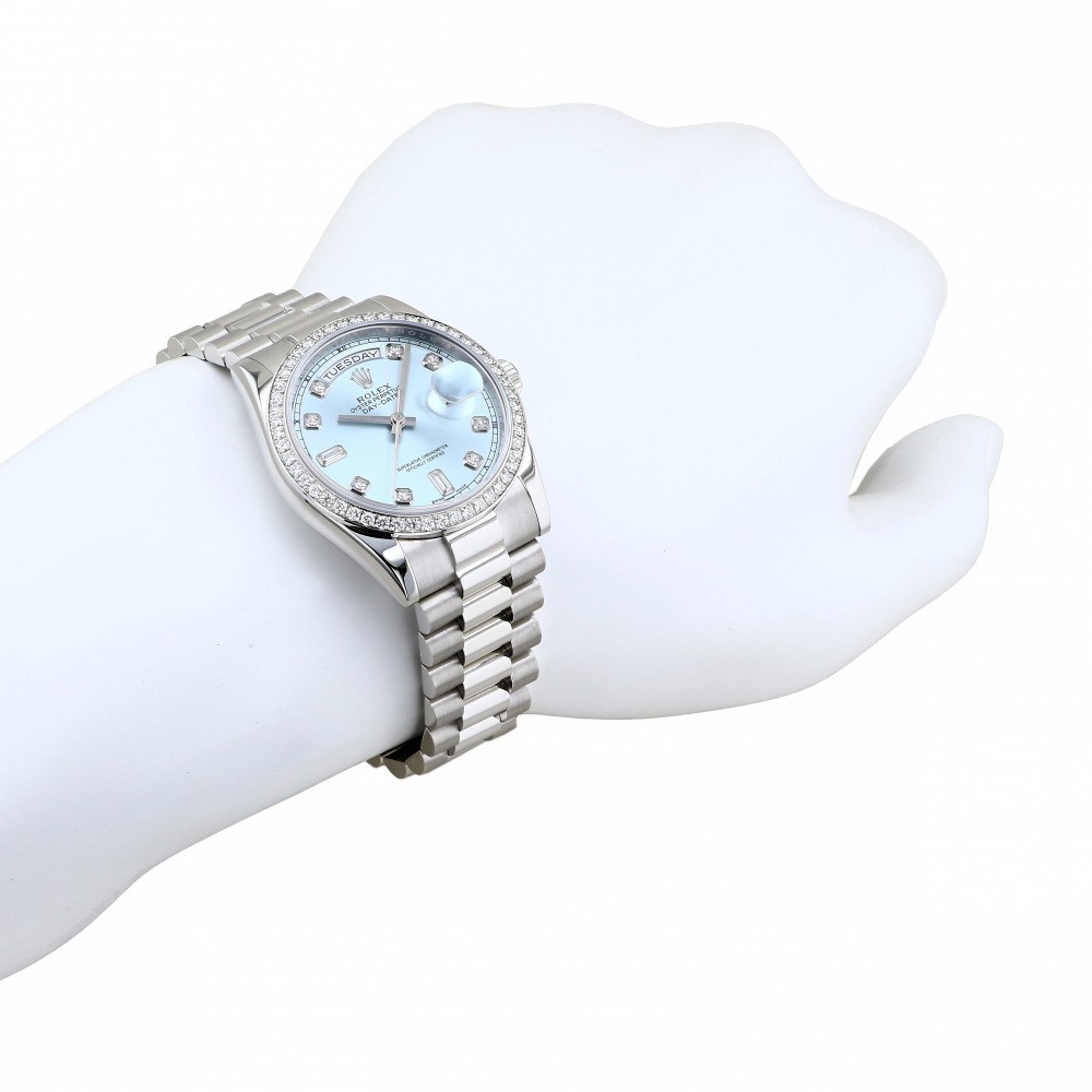 ロレックス デイデイト 118346A.IBLPRアイスブルー ダイヤモンド