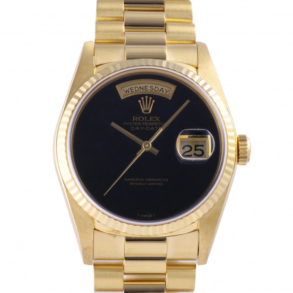 ロレックス デイデイト 18238.OY オニキス ブラック イエローゴールド