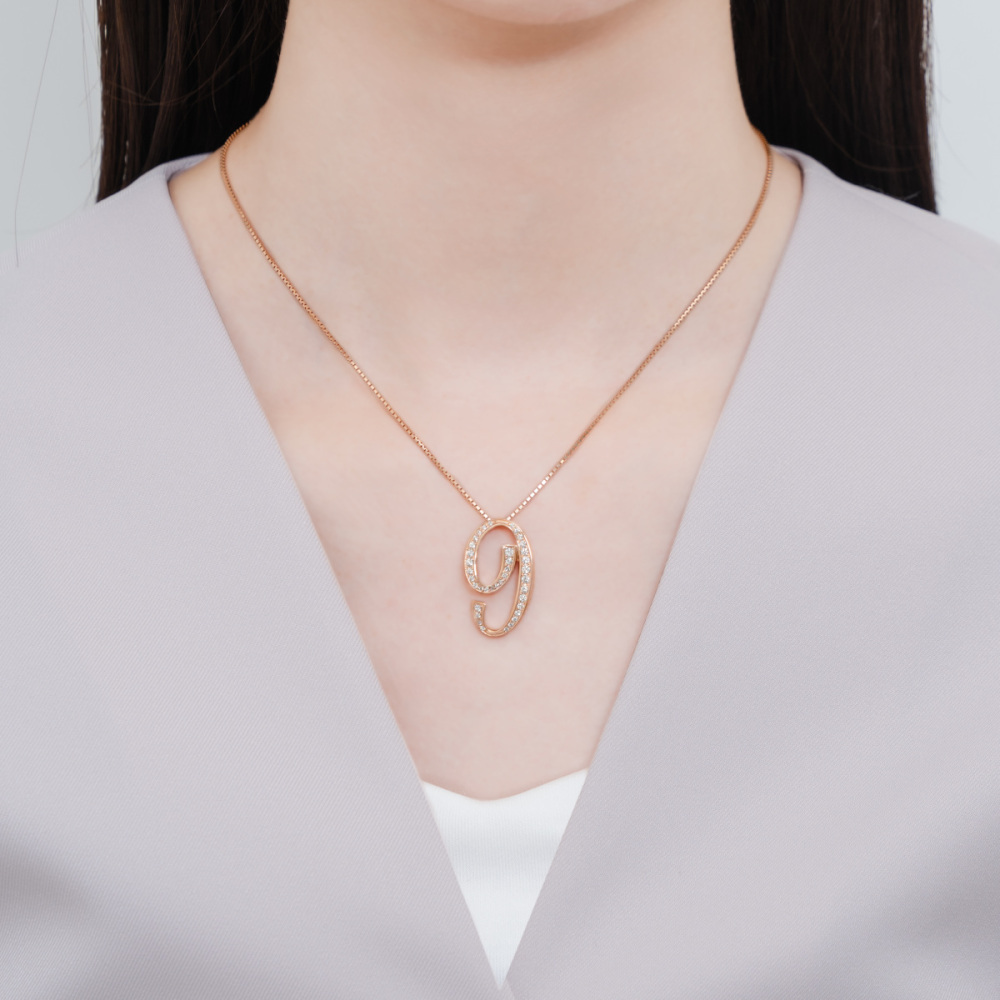 新品] ユキザキ ノンブル ナンバーペンダントトップ【9】Mサイズ【正規