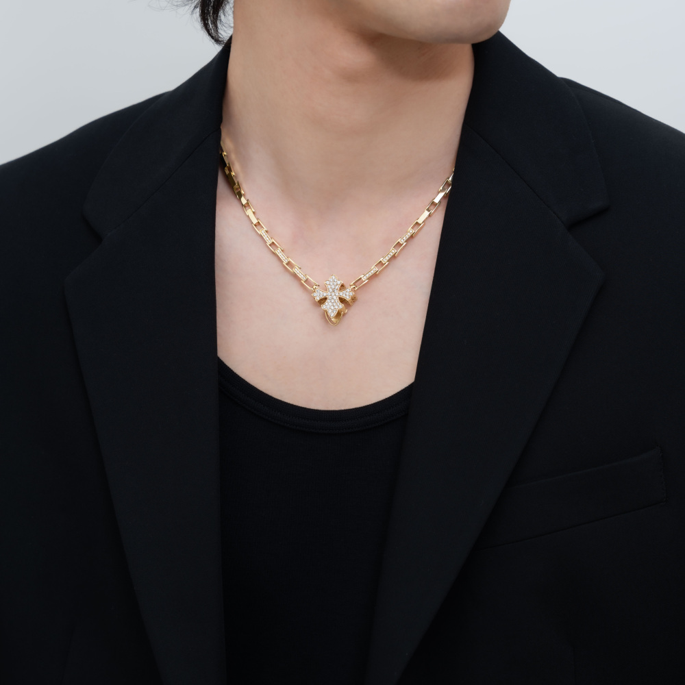 新品] ユキザキ ダブルトップ イエローゴールド ネックレス W5011326