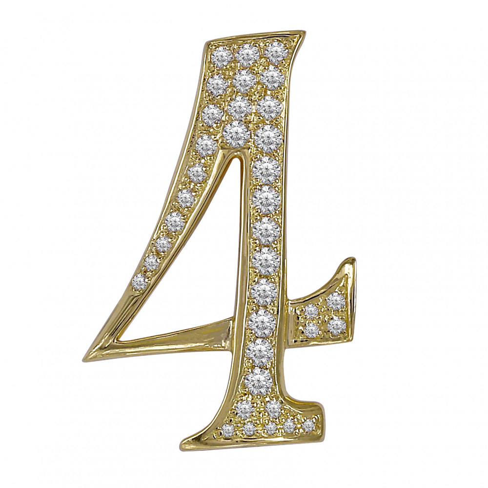 新品] ユキザキ ノンブル ナンバーペンダントトップ【4】Lサイズ【正規