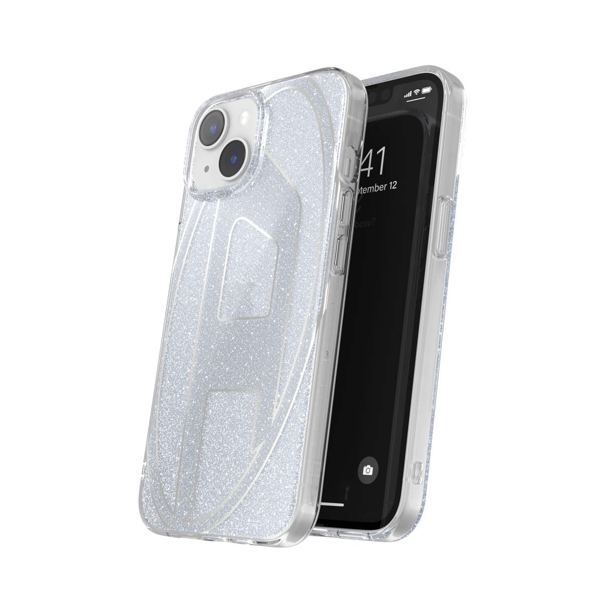 DIESEL iPhone14/13ケース Oval D Glitter シルバー