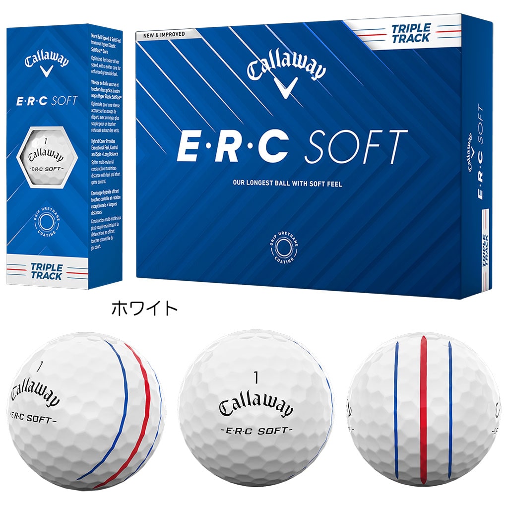 キャロウェイ 2025 ERC SOFT ゴルフボール 1ダース(12球入) 3ピース