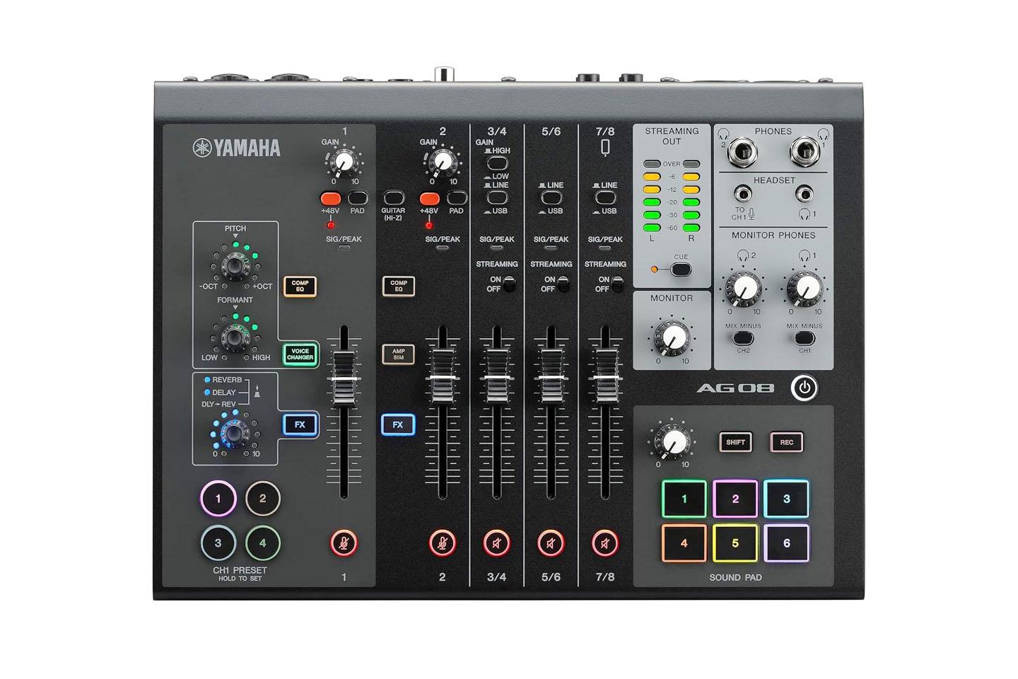 YAMAHA AG08(ライブストリーミングミキサー)｜撮影機材レンタルから