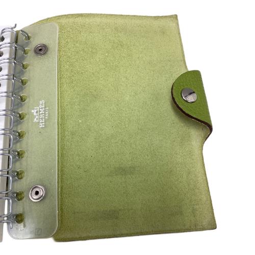 未使用】エルメス メモ帳 カバー レフィル フルセット グリーン HERMES