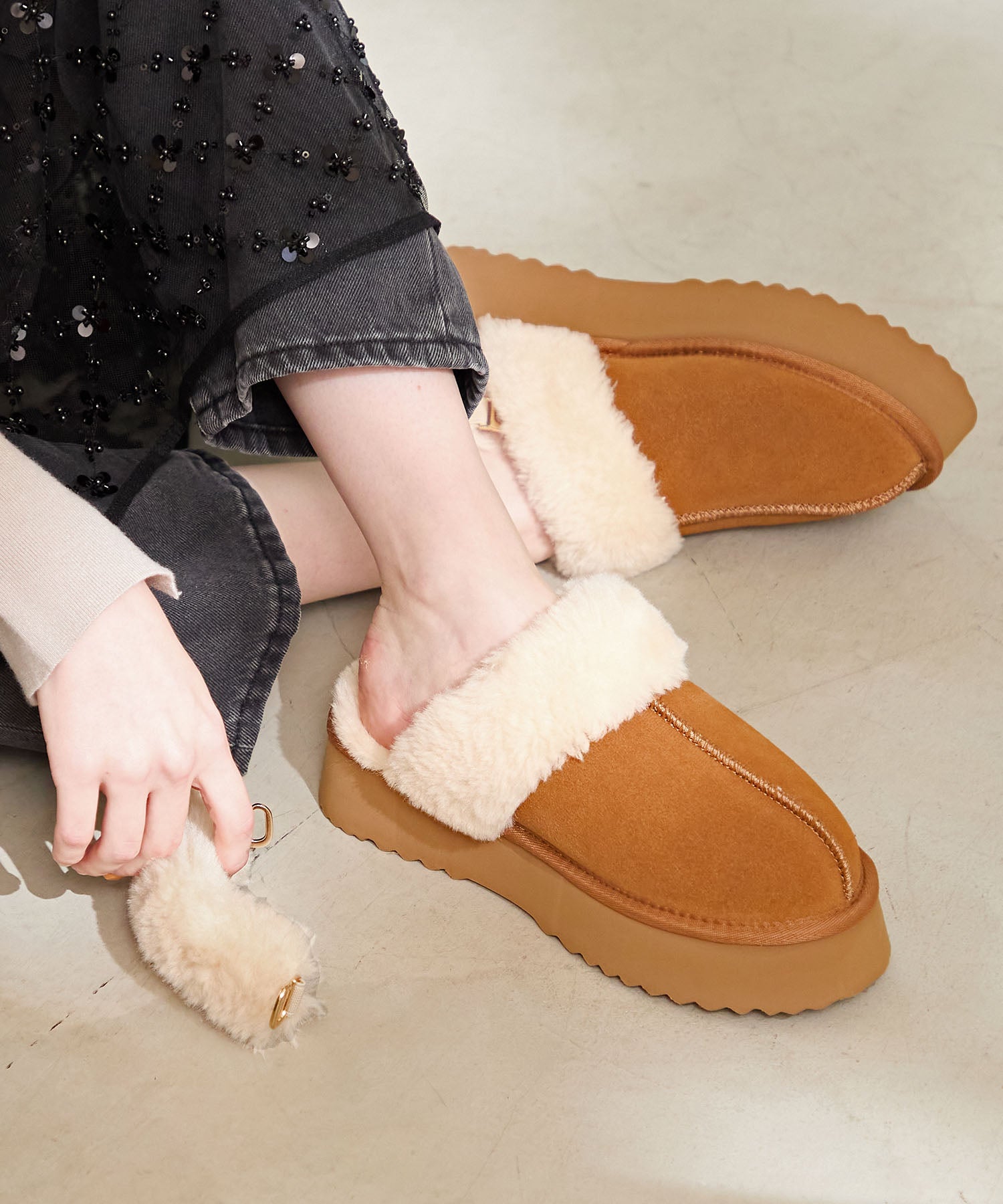 厚底ムートン2wayサンダル/51320 – ORIENTALTRAFFIC