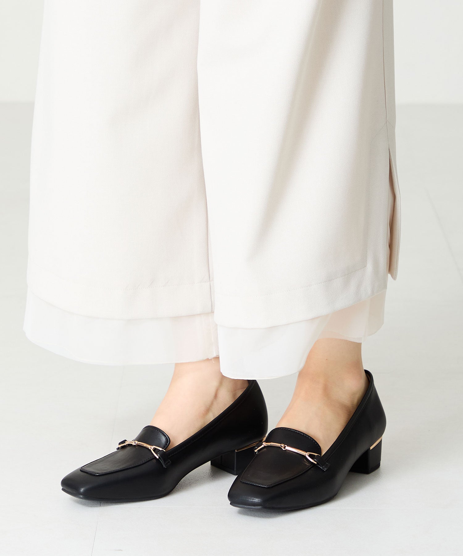 メタリックラインビットヒールローファー/52101 – ORIENTALTRAFFIC