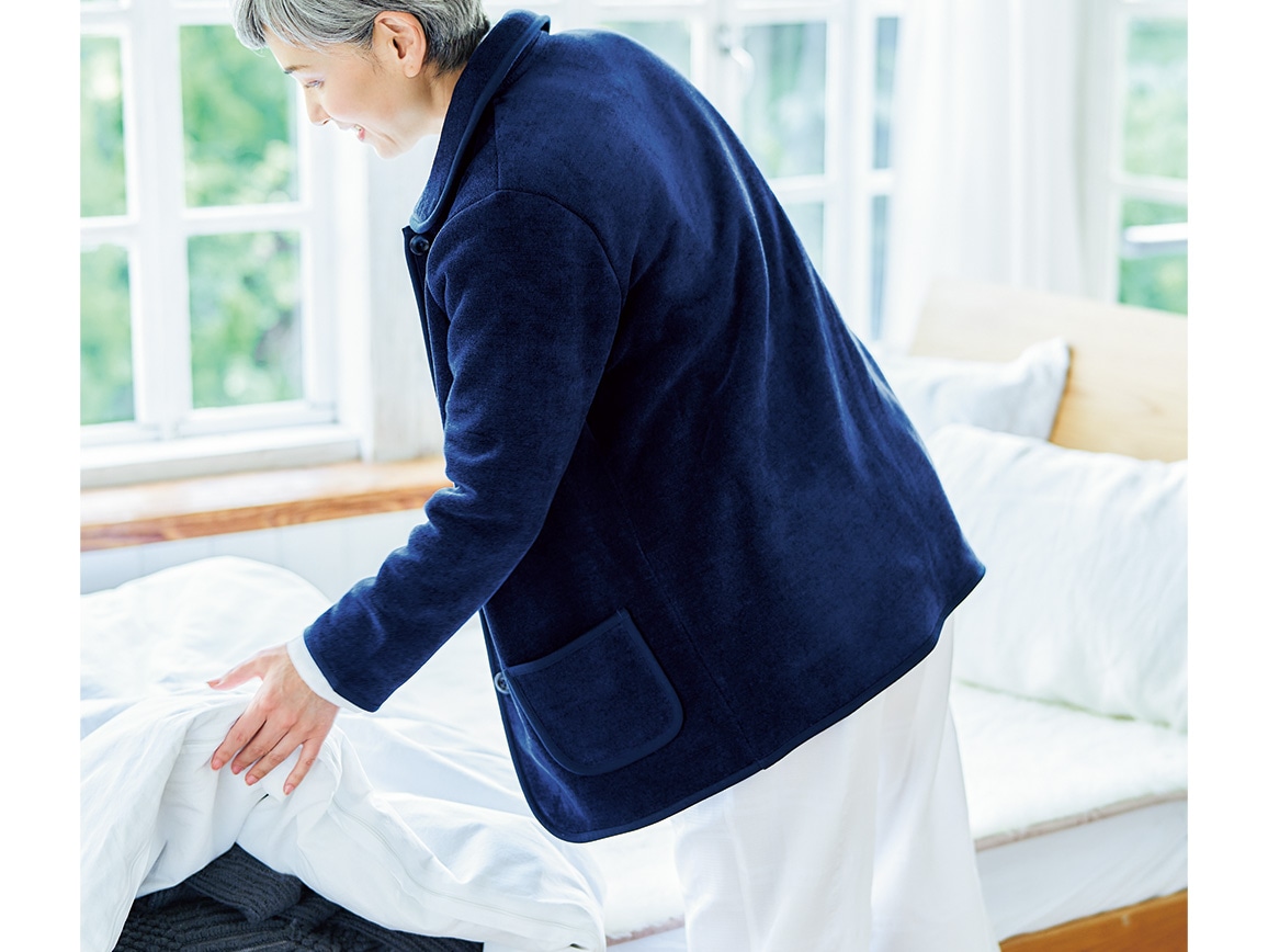 裏ボアフリースあたたかホームカーディガン(04_LL 62_ネイビー