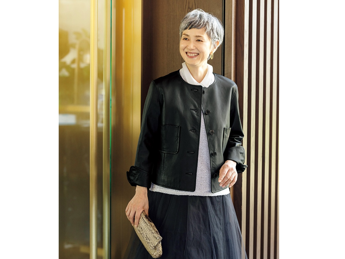 49AV．ジュンコシマダ・ノーカラーシープレザージャケット(36_36