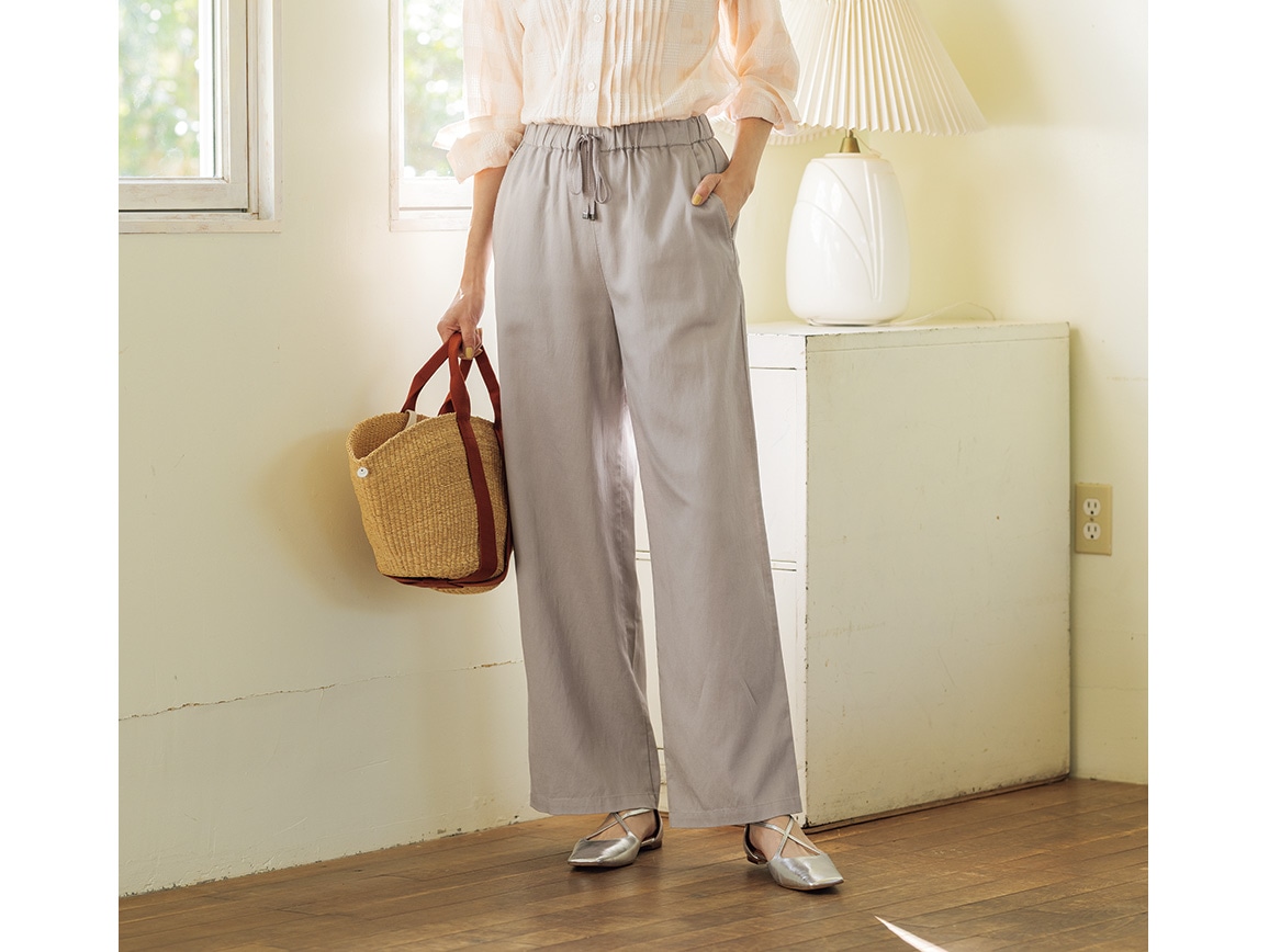 テンセル（TM）繊維×綿麻ドロストイージーパンツ(61_LL62cm 62_