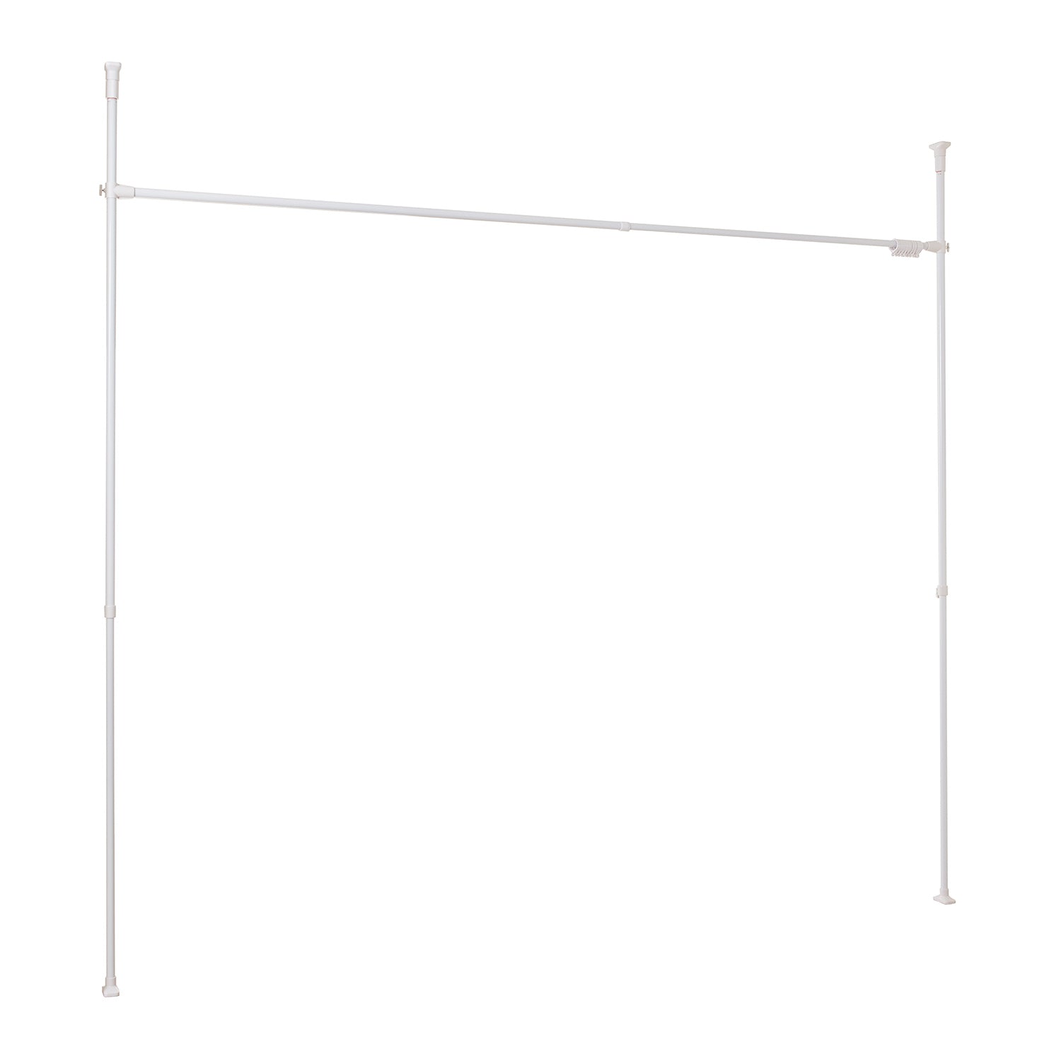 突っ張り伸縮カーテン間仕切り ホワイト 幅160~280cm 高さ190～264cm