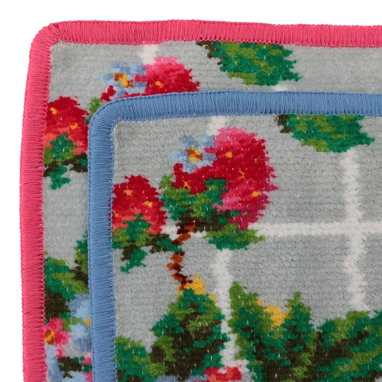 FEILER×JALショッピング] ストロベリーチェック柄 ハンカチ ピンク