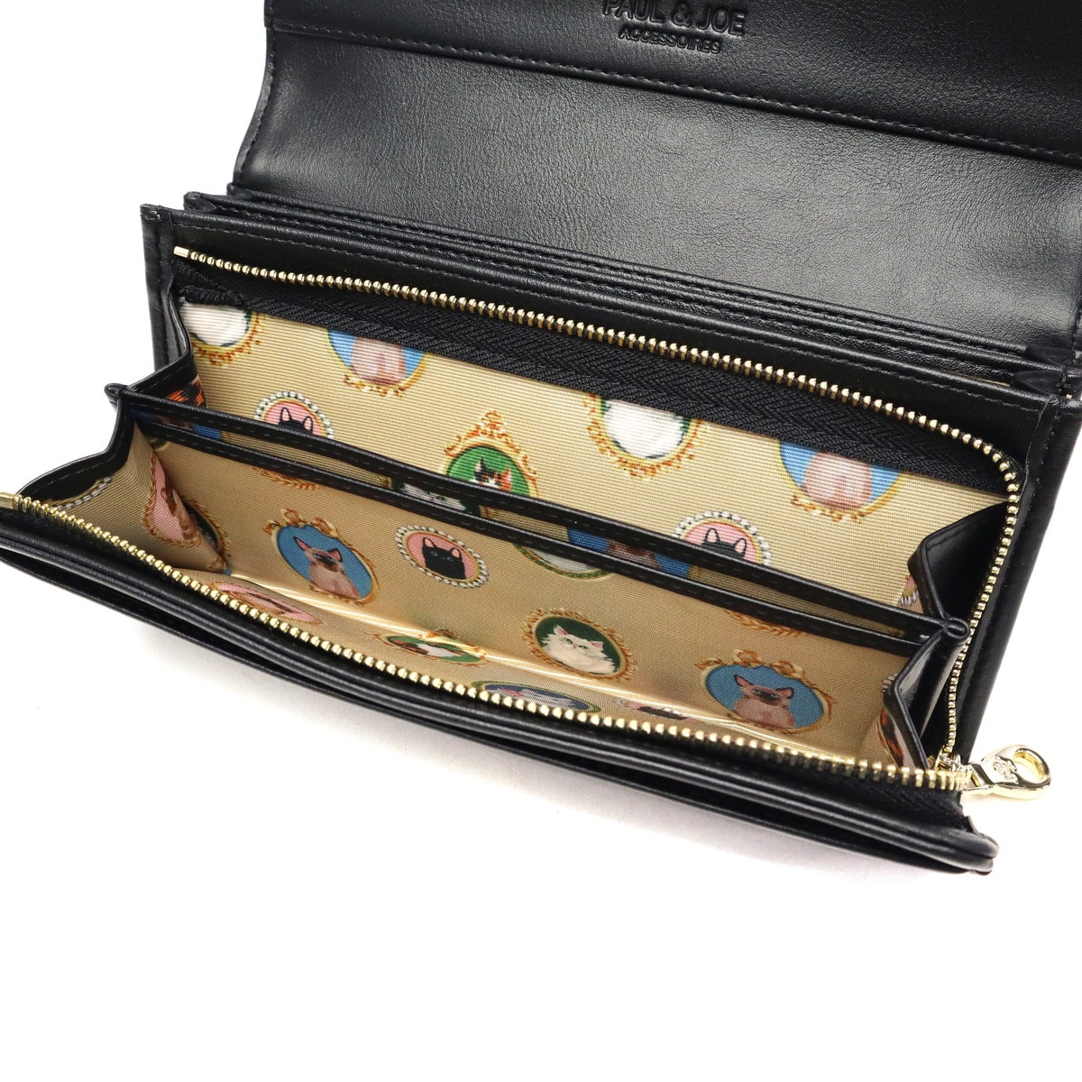 PAUL＆JOE ACCESSOIRES 長財布 ブランド 大容量 かぶせ 財布 ポール