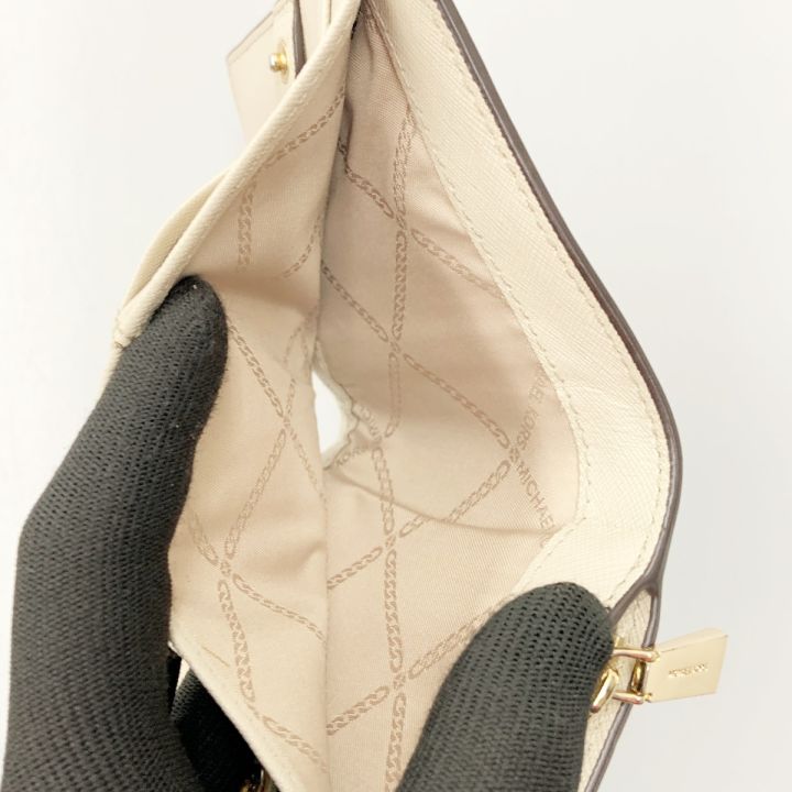 MICHAEL KORS マイケルコース 二つ折り財布 ベージュ - 中古バッグ