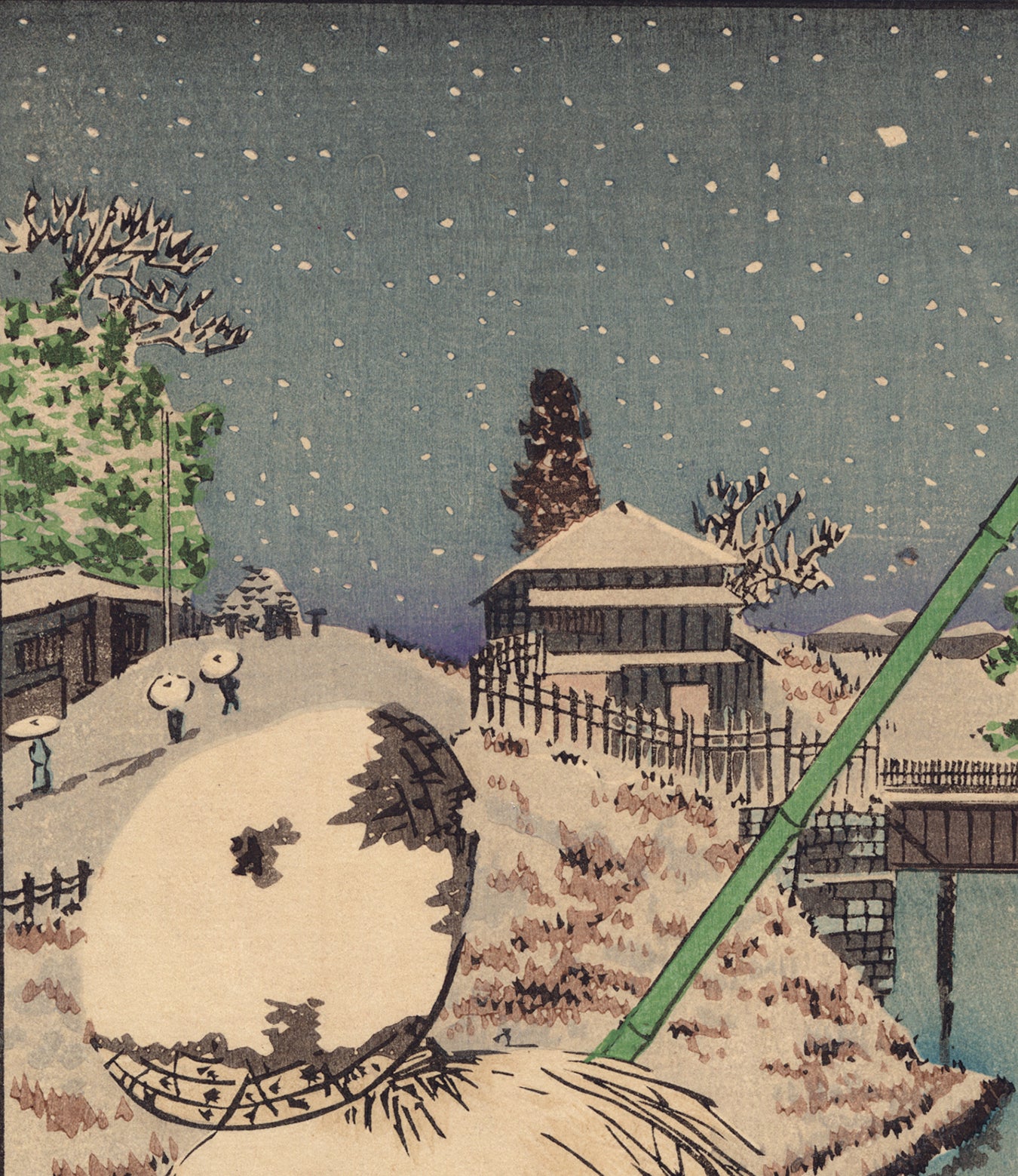 小林清親：水道橋の雪（販売済み） – Egenolf Gallery Japanese Prints