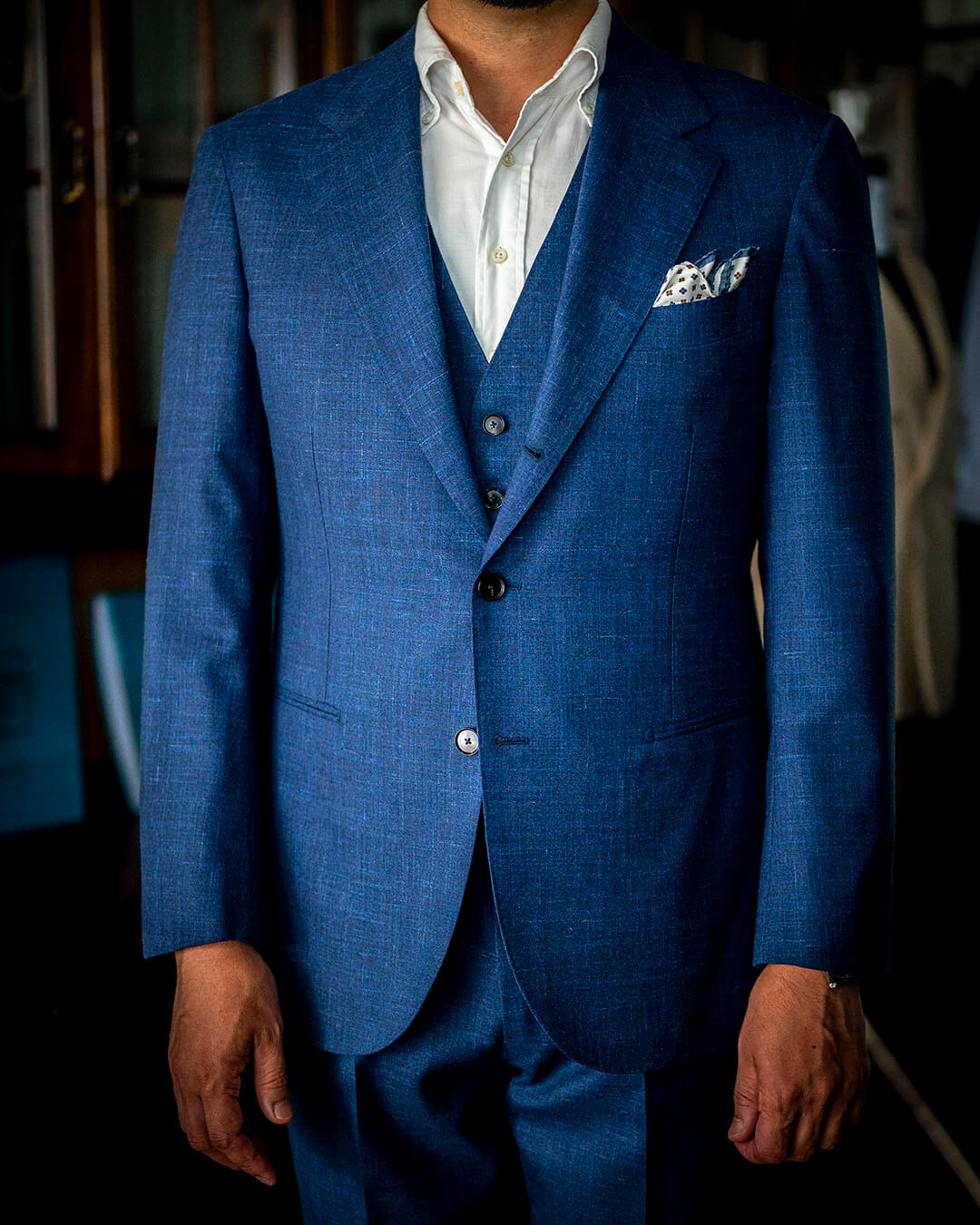 MATSUKI COLLECTION】ビジネス使いしやすいリネンブレンド生地の