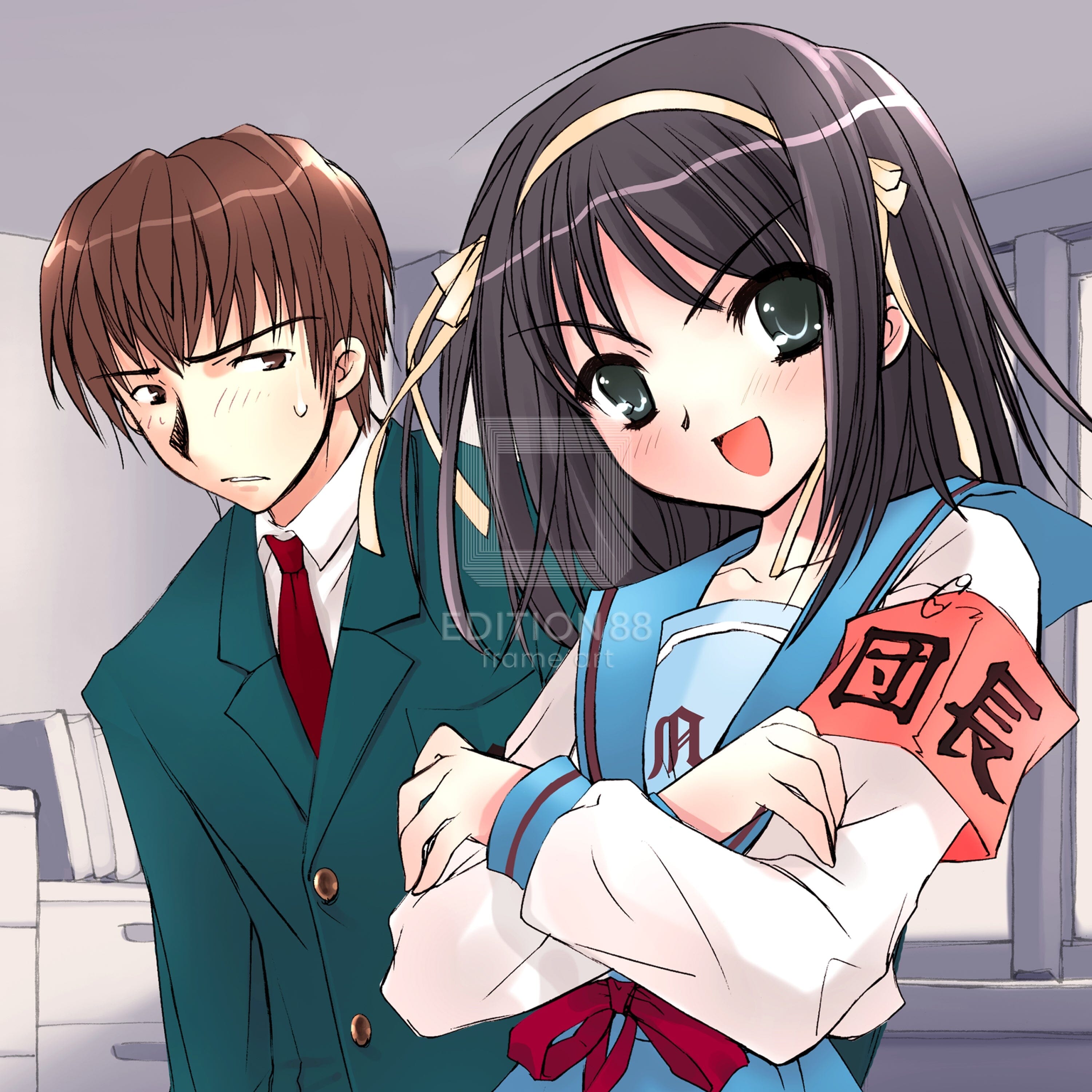 涼宮ハルヒの憂鬱」88グラフ2（「ザ・スニーカー」用イラスト 2003年6