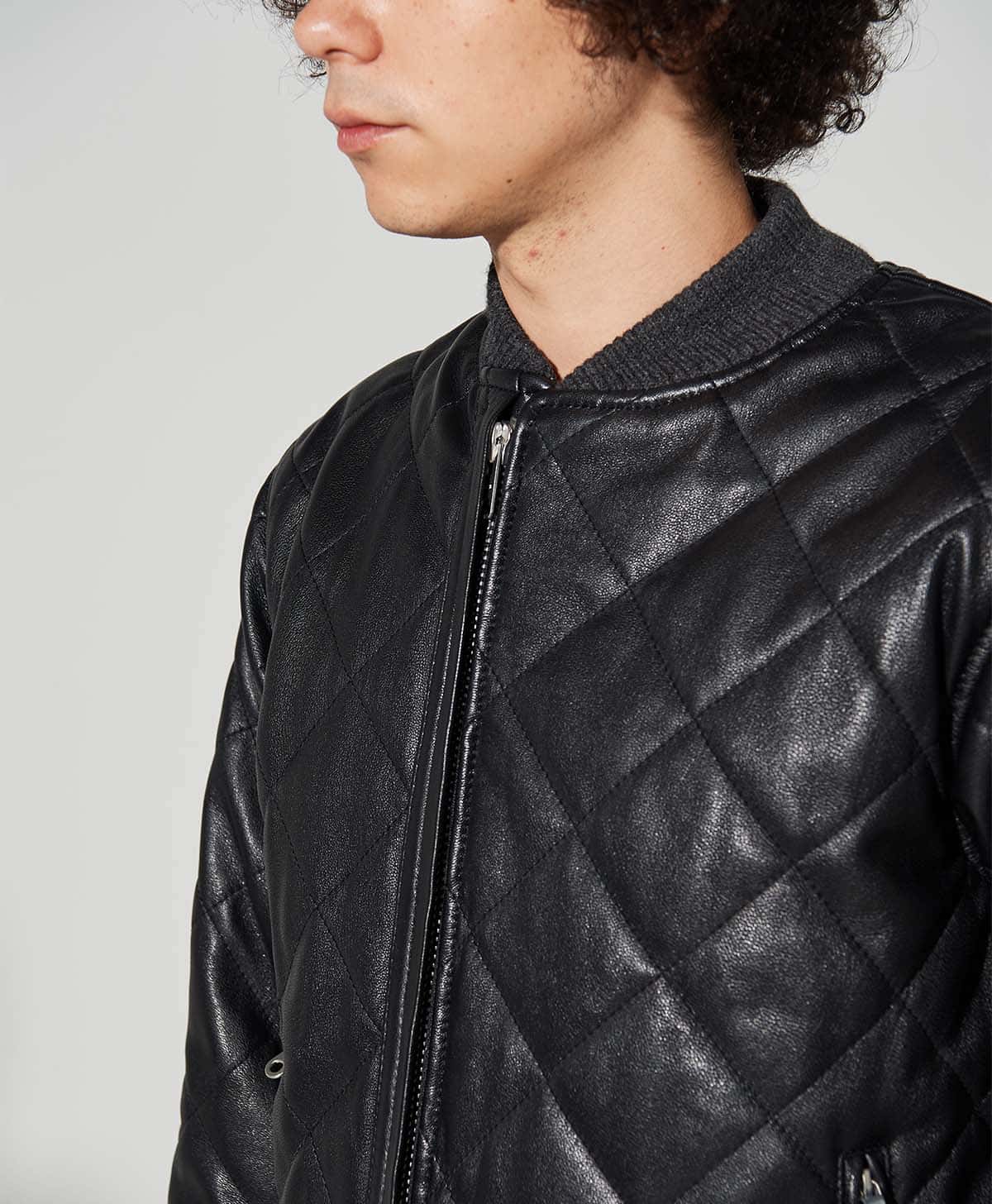 極美品✨】TETE HOMME レザージャケット ダイヤキルティング 山羊革