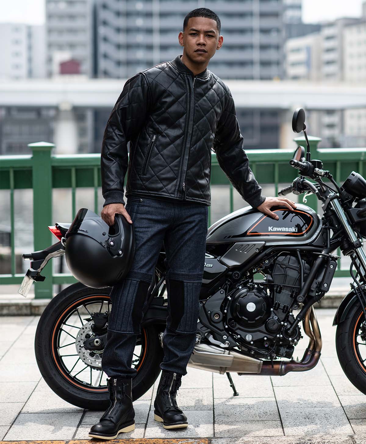 革ジャン ダイヤモンドキルティング レザーブルゾン｜カドヤ公式