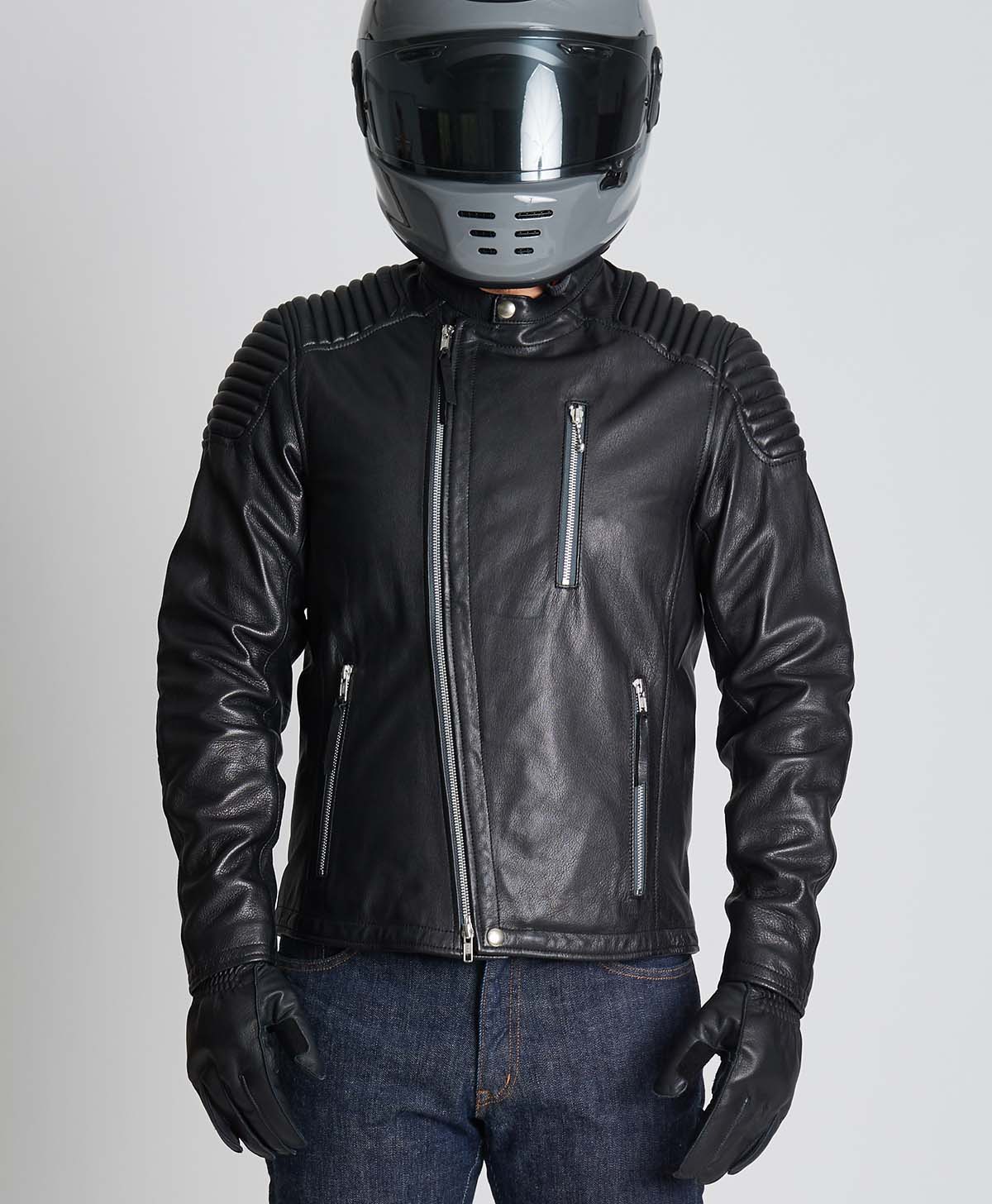 Leather jacket semi-double leather jacket | Kadoya official online