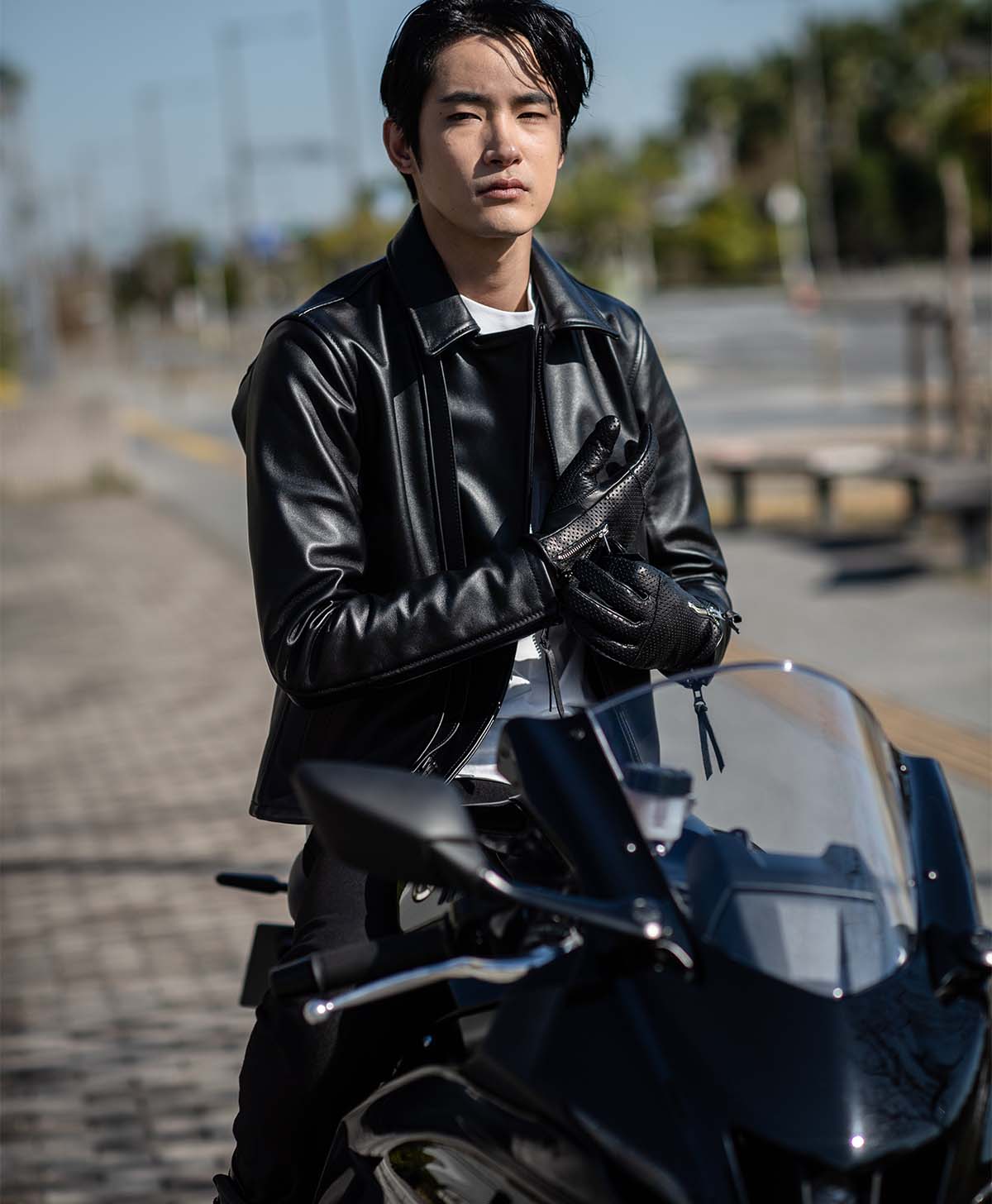 Leather jacket tight double leather jacket | Kadoya official