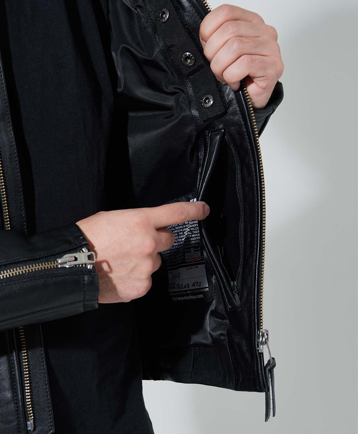 革ジャン レザーパテッドジャケット｜カドヤ公式オンラインショップ