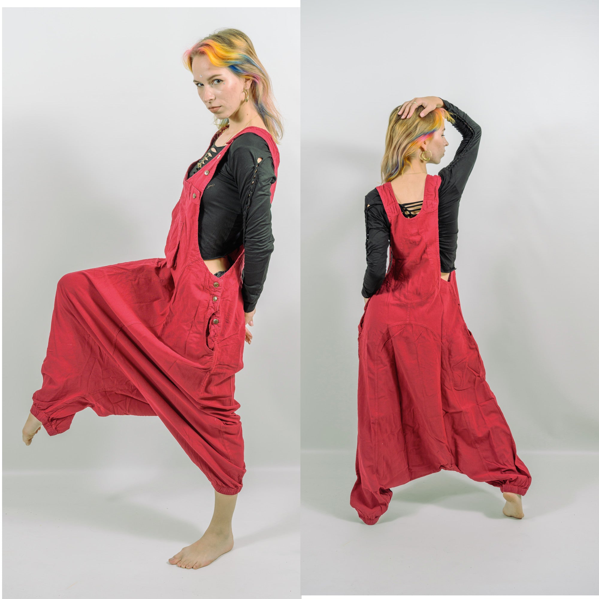 Harem Jumpsuit | Baggy Alibaba Style Drop Crotch Overalls– Ekeko
