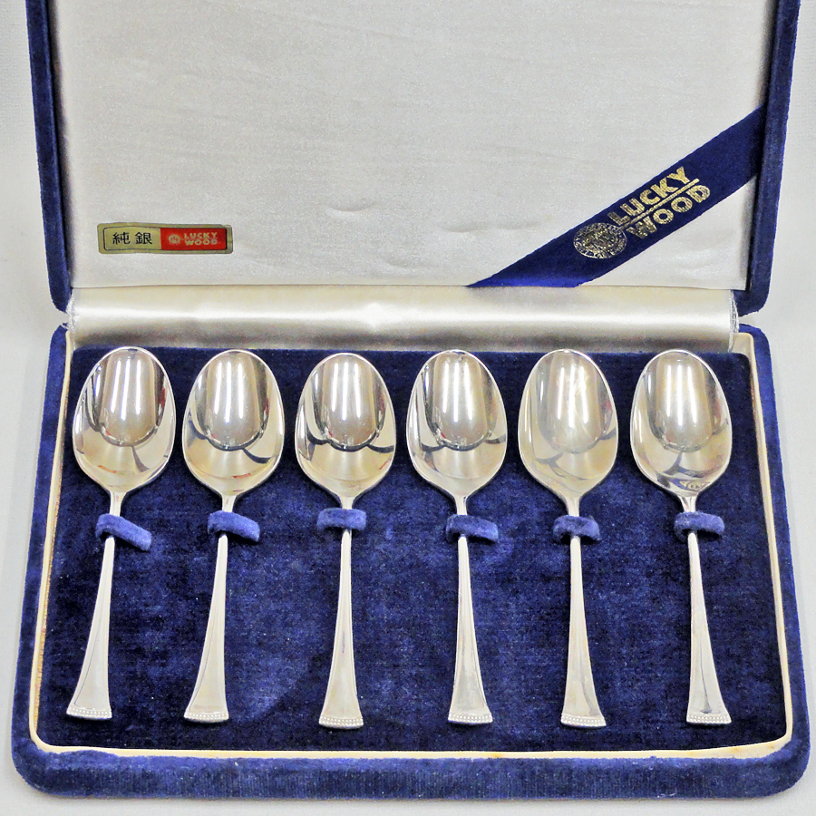 LUCKY WOOD ラッキーウッド スターリングシルバー 銀製 スプーン 6本