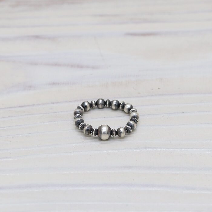 silver925【NPSR】伸びるナバホパールリング『シルバー