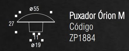 Puxador Orion M 55X27mm Cromado - ZP1884.1 - Zen 1 PADRÃO