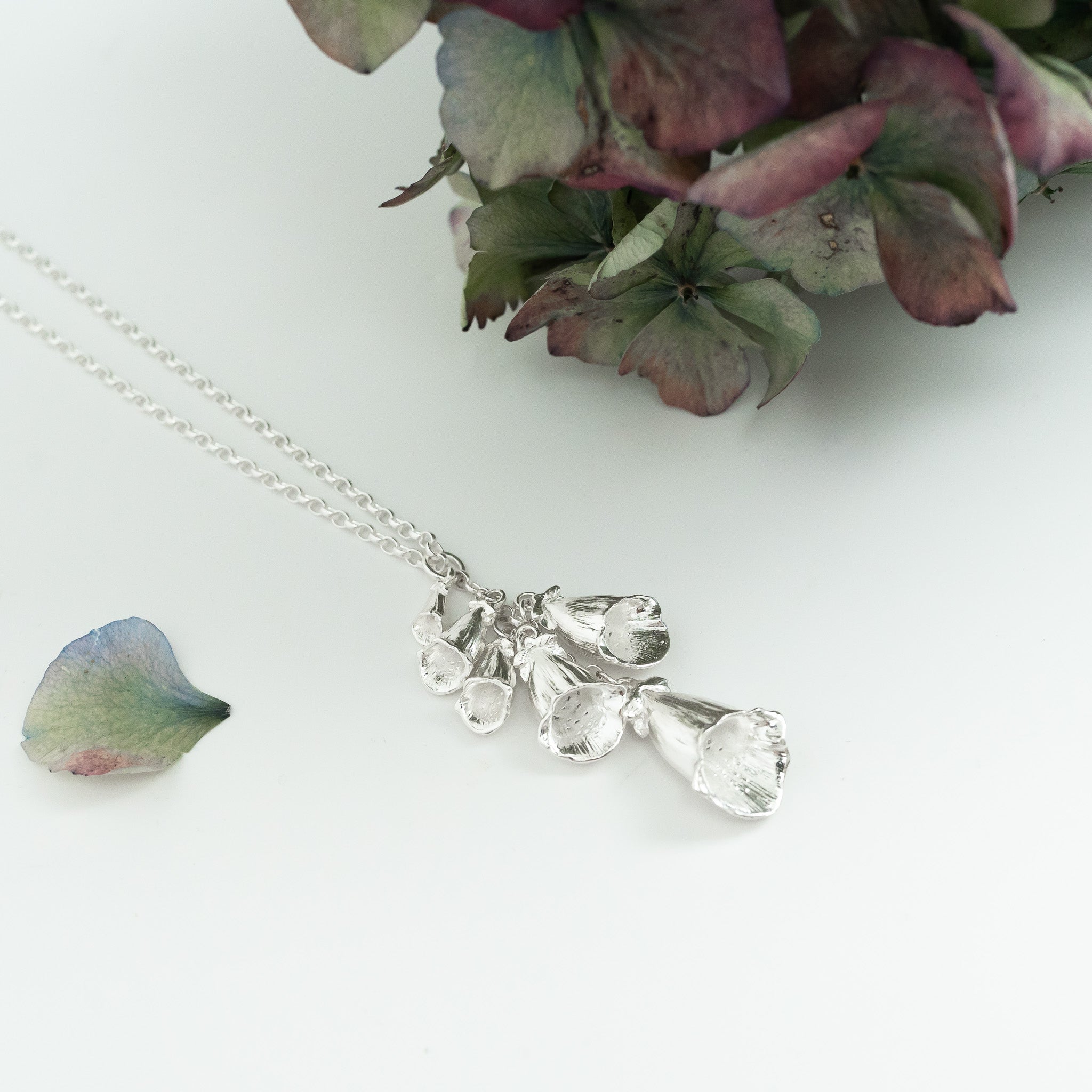 Sterling Silver Foxglove Cascade Necklace – Element Isle