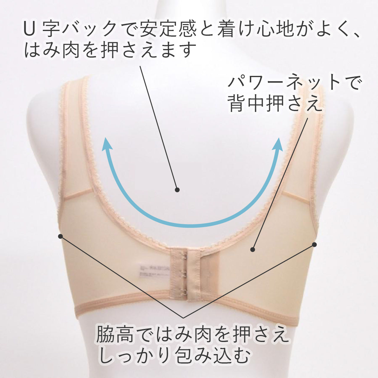 ブラの郷 背中おさえ ノンワイヤーブラジャー