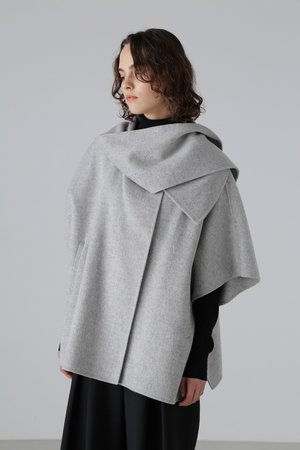 ADORE(アドーア)｜ピュアカシミヤポンチョ/グレー の通販｜ELLESHOP