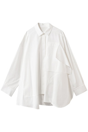 ENFOLD(エンフォルド)｜PLATE SHIRT/ホワイト の通販｜ELLESHOP・(エル