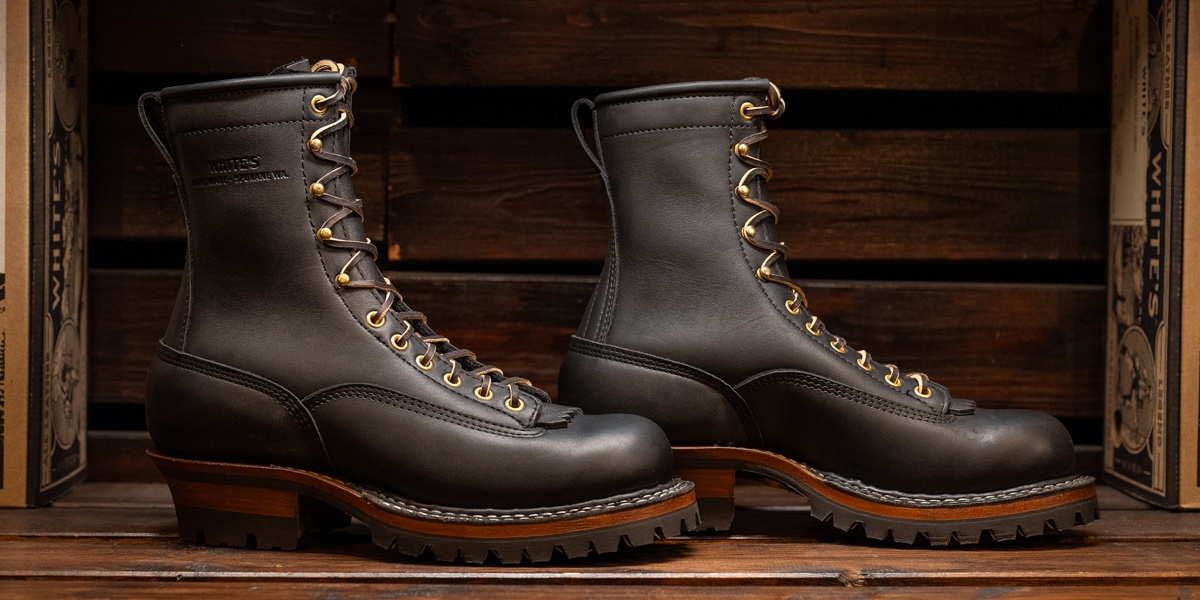 ホワイツブーツ] WHITE'S BOOTS 375LTT-V Oiled Black, Lined Black
