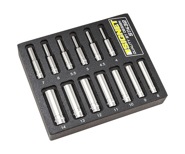 シグネット 1/4DR 13PC ディープソケットセット DESIGNトレー (11432