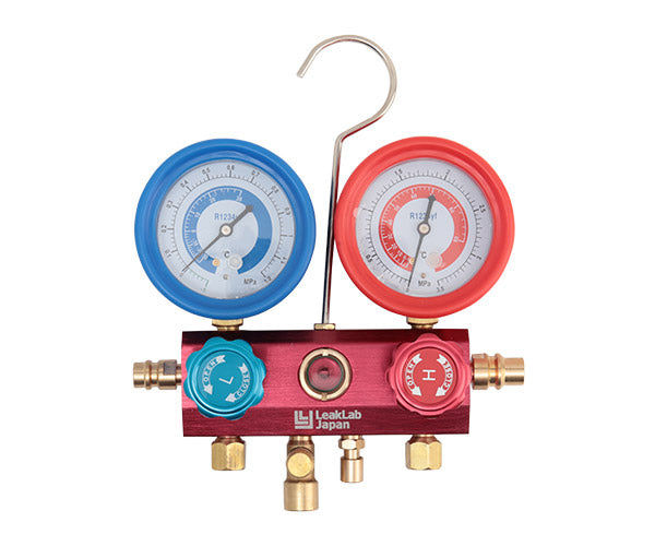 リークラボジャパン R1234YF用ゲージマニホールド 本体 LL-400-MF2