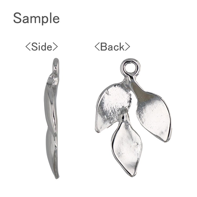 メタルパーツ（チャーム） リーフ R 約19×13mm｜メタル素材パーツ